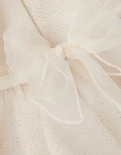 Baby Principesa Appliqué Rose Sparkle Dress Gold