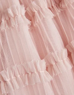 Baby Ruffle Pleated Top & Skirt Set Pink