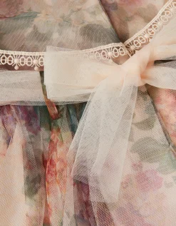 Baby Vintage Flower Tulle Party Dress Multi