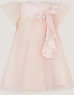 Baby Winnie Satin Bow Party Dress Pink