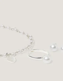Beaded Pearl Jewellery Set