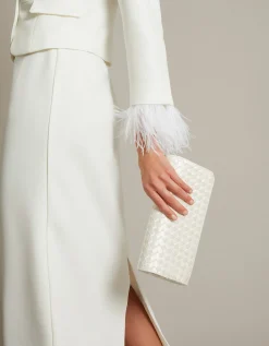Becky Woven Bridal Clutch Bag