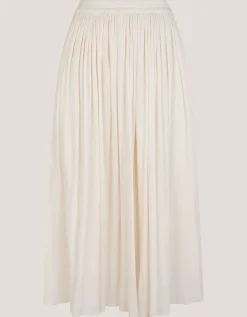 Bethany Crinkle Midi Skirt Cream