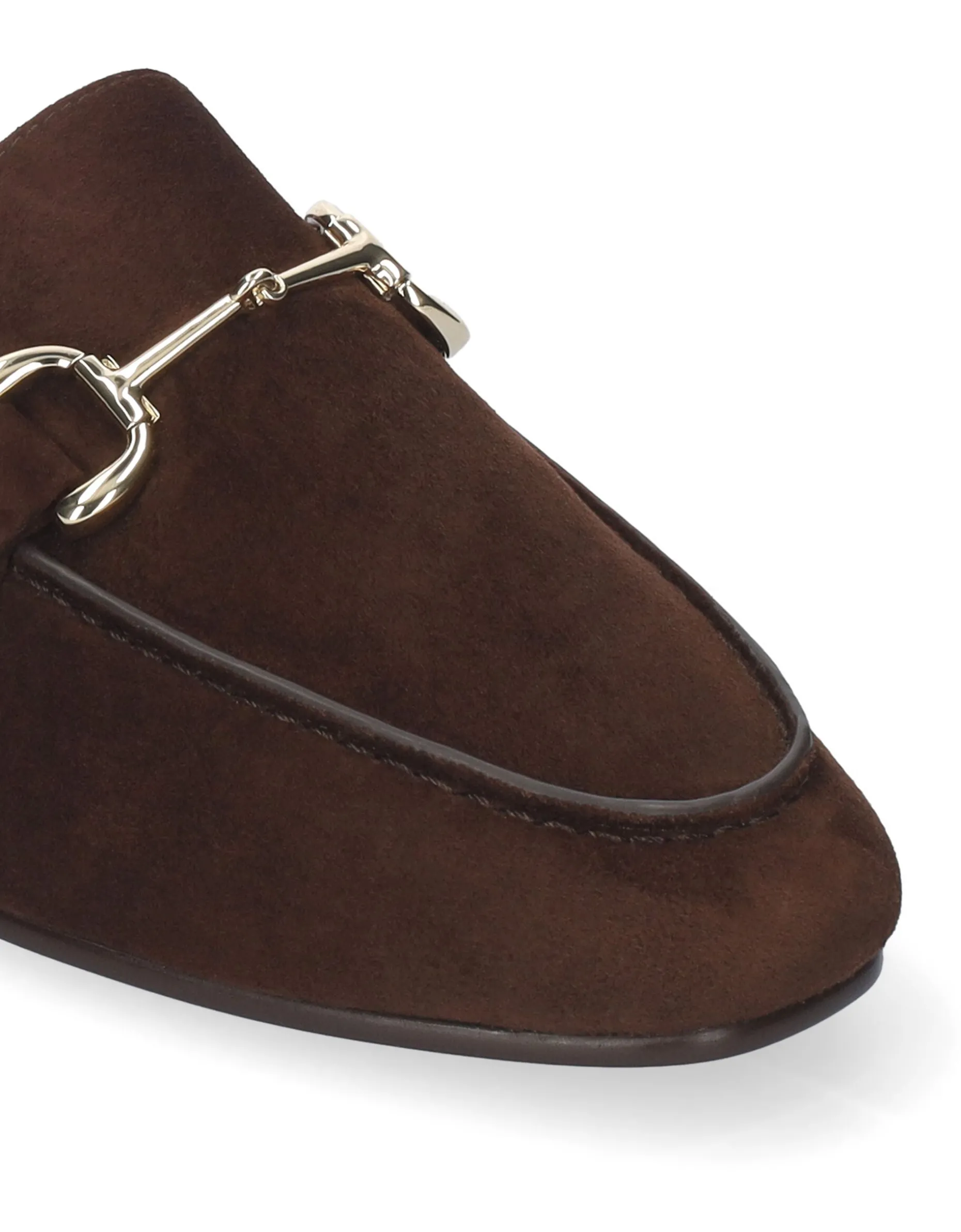 Bibi Lou Ashe Suede Mule Loafers Brown