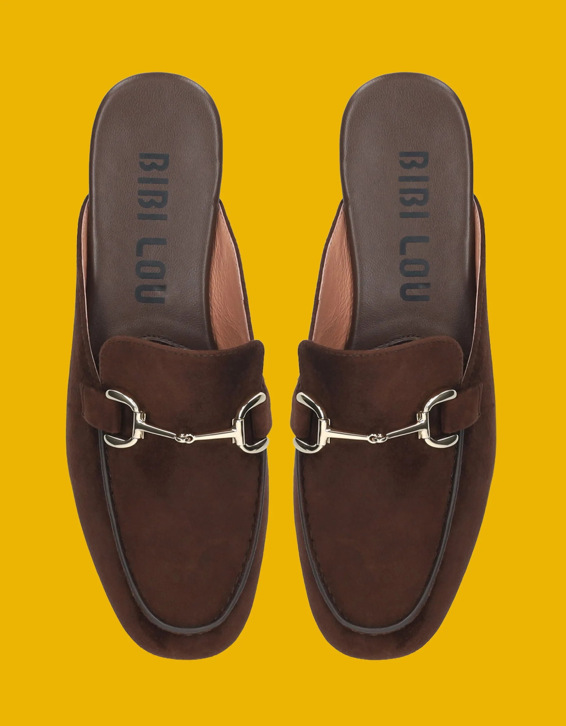 Bibi Lou Ashe Suede Mule Loafers Brown