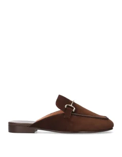 Bibi Lou Ashe Suede Mule Loafers Brown