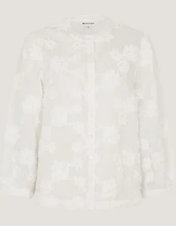 Blair Floral Embroidered Blouse White