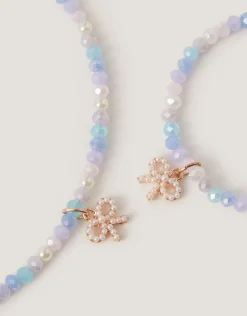 Bow Beaded Necklace & Bracelet Set