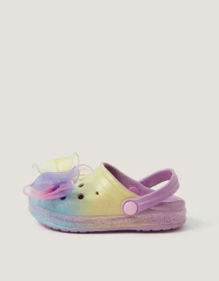 Bow Glitter Ombré Clogs Multi