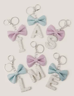 Bow Initial Bag Charm Multi