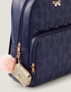 Bow Quilted School Backpack