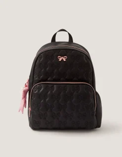 Bow Quilted School Backpack