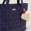 Bow Quilted School Tote Bag