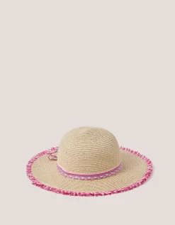 Braided Sequin Straw Sun Hat Multi