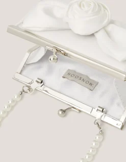 Bridesmaid Rosette Bag & Accessories Set Ivory