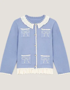 Broderie Lace Cardigan Blue