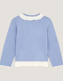 Broderie Lace Cardigan Blue