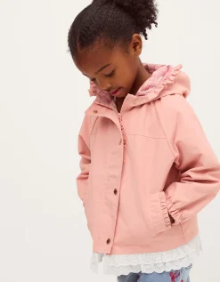 Broderie Shower-Proof Jacket Pink