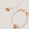 Butterfly Tube Necklace and Bracelet Set