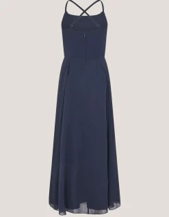 Cali Cowl Neck Prom Dress Blue