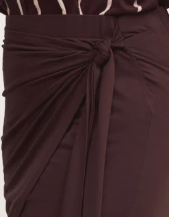Callie Thorpe x Monsoon Jersey Sarong Skirt Brown