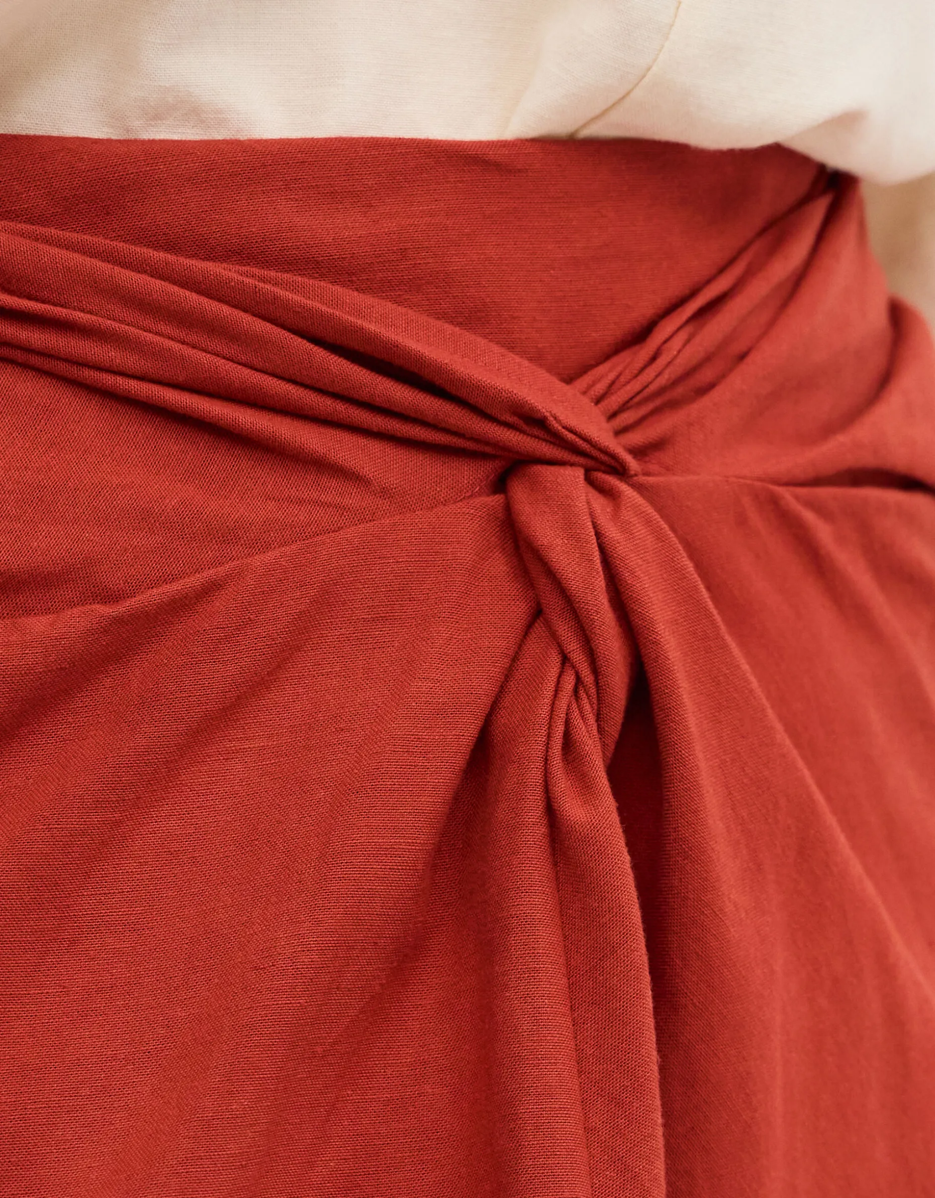 Callie Thorpe x Monsoon Linen Blend Sarong Skirt Orange