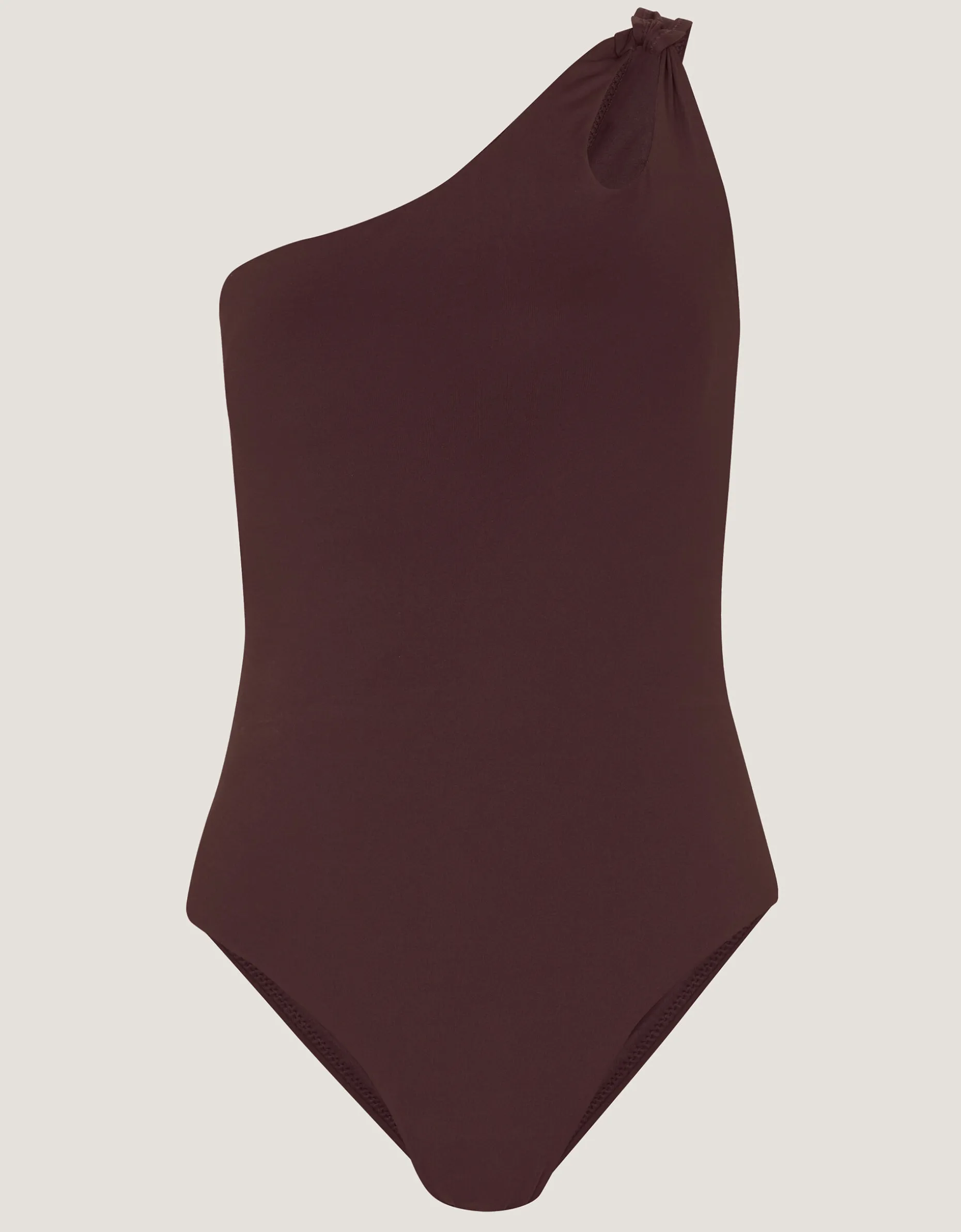 Callie Thorpe x Monsoon One-Shoulder Shaping Swimsuit Brown