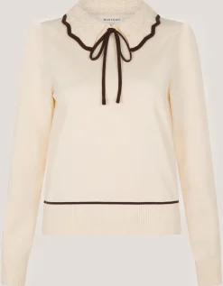 Carla Collar Jumper Ivory