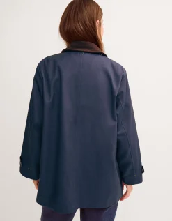 Carly Cape Barn Jacket Blue