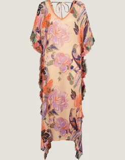Carmen Frill Floral Maxi Kaftan