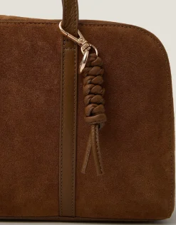 Cate Suede Bowler Bag