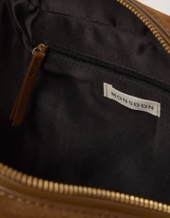 Cate Suede Bowler Bag