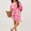 Cayla Artisanal Print Mini Kaftan