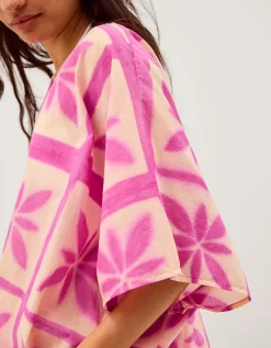 Cayla Artisanal Print Mini Kaftan