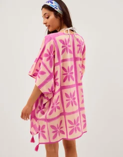 Cayla Artisanal Print Mini Kaftan
