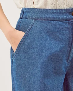 Cece Denim Shorts Blue