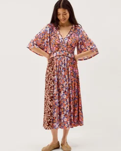 Ceri Floral Print Jersey Midi Dress Multi