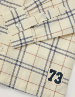 Check Print Shirt Natural