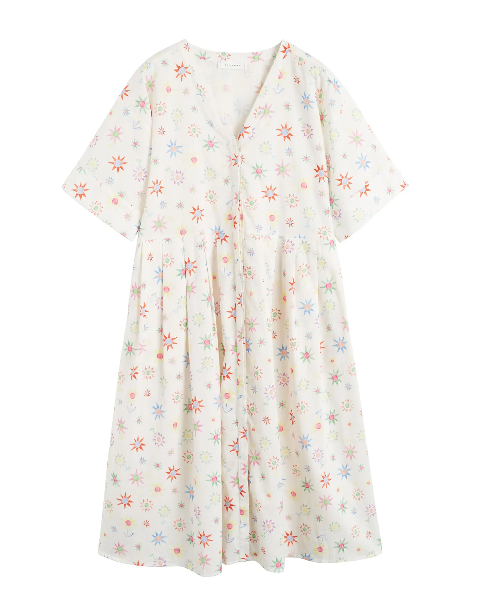 Chinti & Parker Étoile Midi Sundress Cream