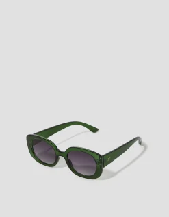 Chunky Oval Sunglasses Green