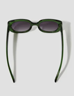Chunky Oval Sunglasses Green