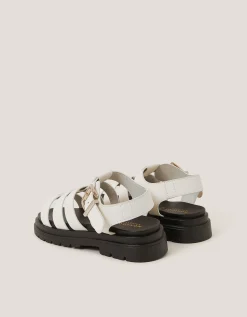 Chunky Platform Sandals White
