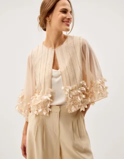 Claire Appliqué Jacket Ivory