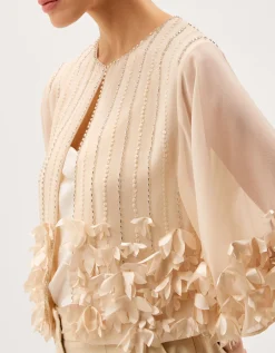 Claire Appliqué Jacket Ivory