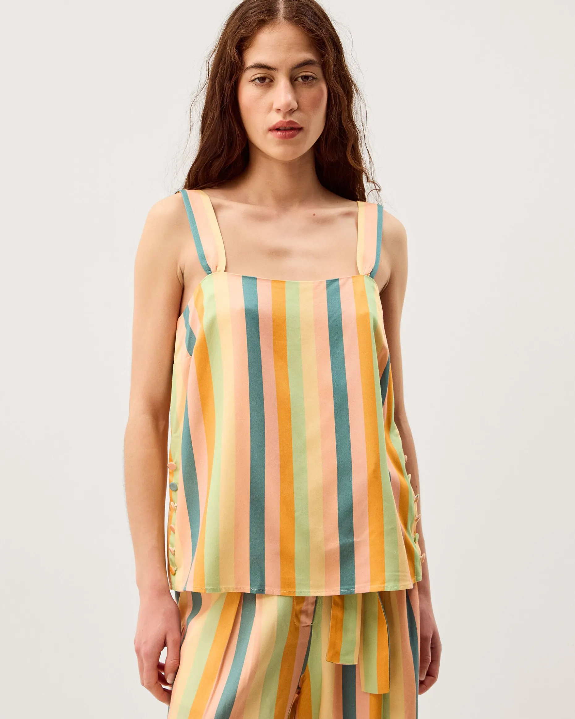 Clemence Elodie Stripe Cami Top Multi