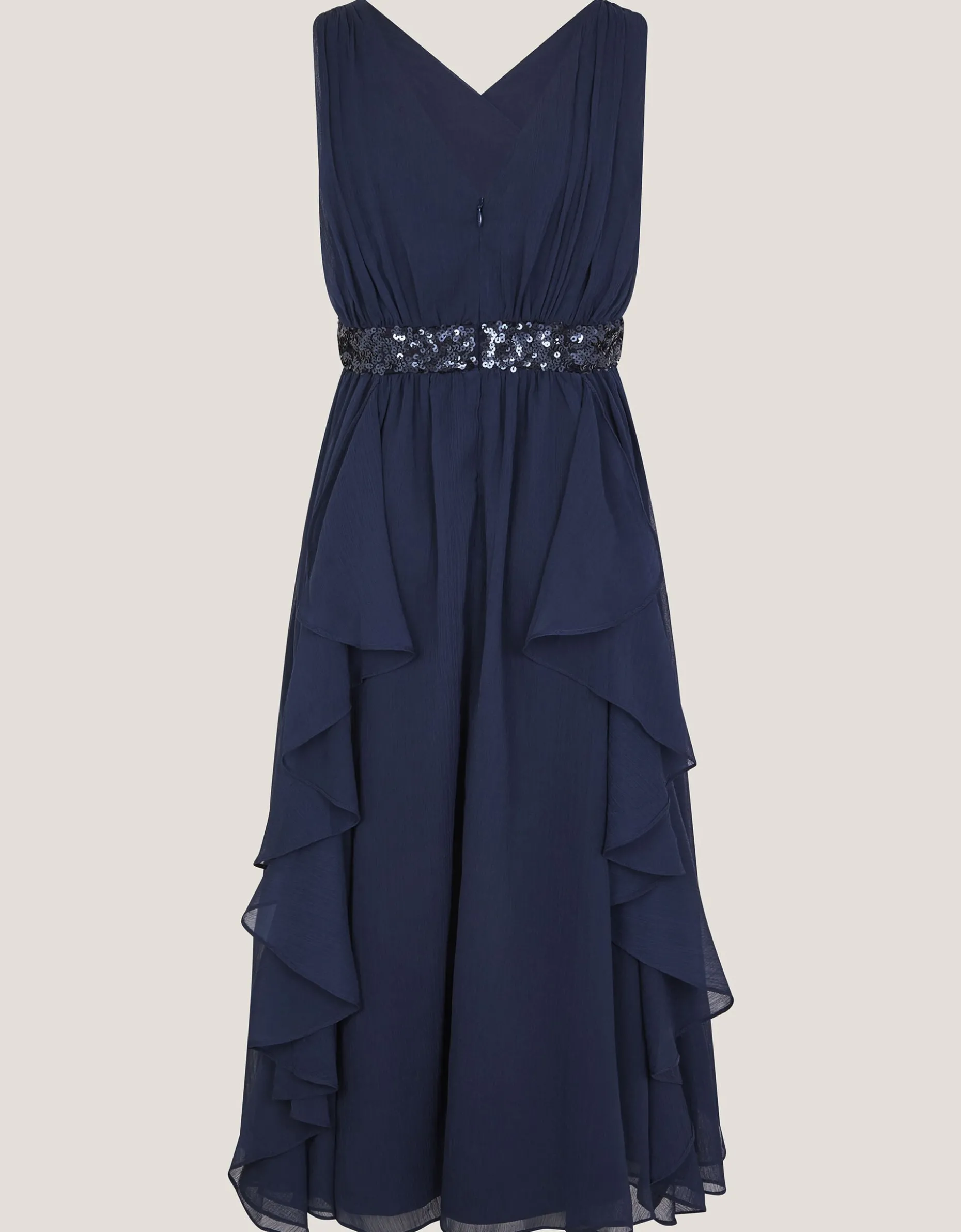 Clemmie Sequin Chiffon Prom Dress Blue