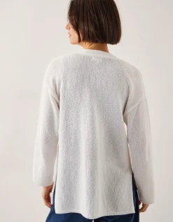Clo Knit Single-Button Cardigan Ivory