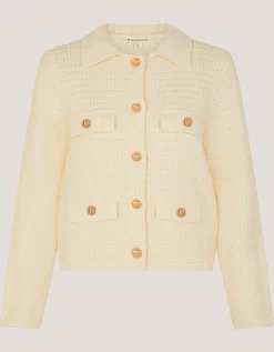 Coby Collar Cardigan Ivory