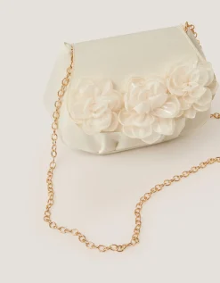 Corsage Satin Bag Ivory