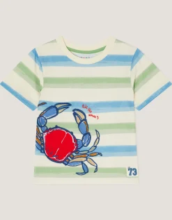 Crab Stripe T-Shirt Blue
